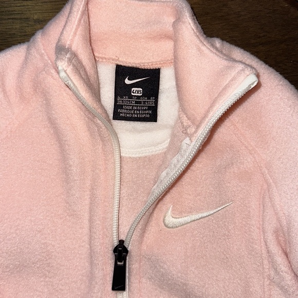 Nike xs/4 girls pink zip up fleece - Picture 4 of 5
